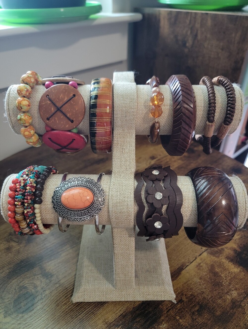 Bundle Of Jewelry Boho Coral and Brown Mixed-Material